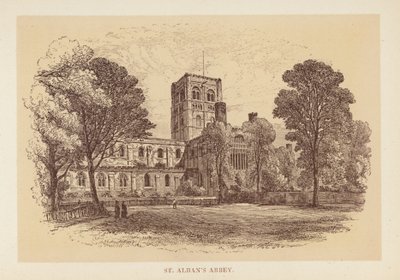 St. Albans kloster (fargelitografi) av English School