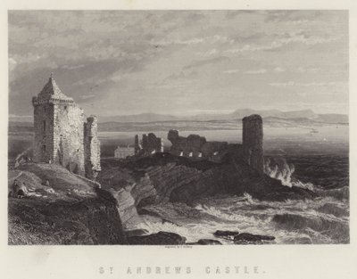 St Andrews Castle (gravering) av English School