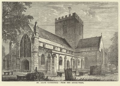 St Asaph Cathedral, fra sør-vest av English School