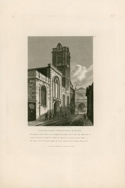 St Bartholomew Church, Royal Exchange, London av English School