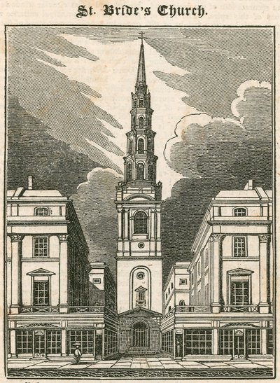 St Brides Church, Fleet Street, London av English School
