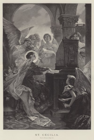 St Cecilia (gravering) av English School