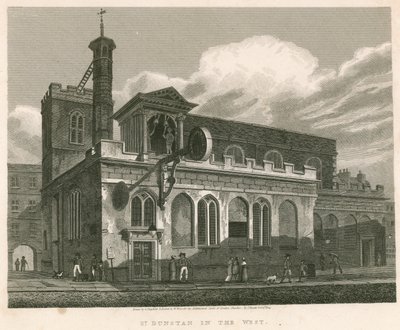 St Dunstan i vest; St Dunstans kirke, Fleet Street, London av English School