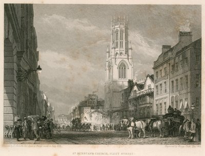 St Dunstans kirke, Fleet Street, London av English School