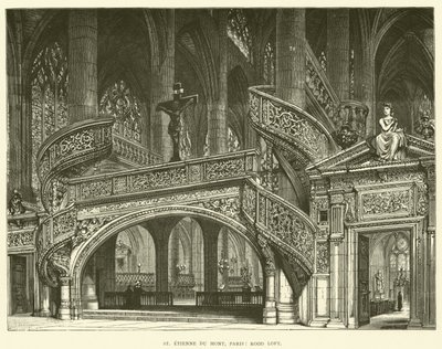 St Etienne du Mont, Paris, Rood Loft (gravering) av English School