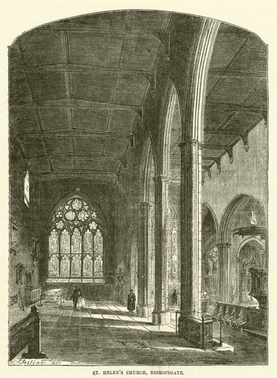 St Helens kirke, Bishopsgate (gravering) av English School
