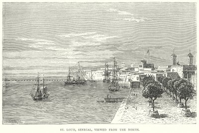 St. Louis, Senegal, sett fra nord (gravering) av English School