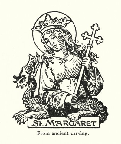 St Margaret, fra gammel utskjæring (gravering) av English School