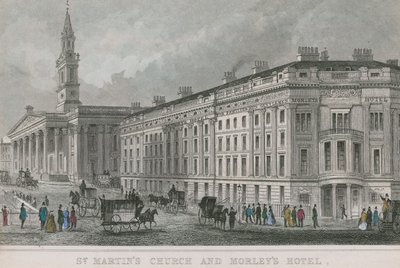 St Martin in the Field Church og Morleys Hotel av English School