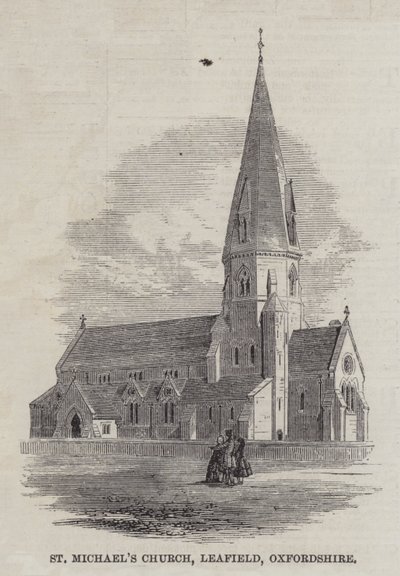St Michael's Church, Leafield, Oxfordshire (gravering) av English School