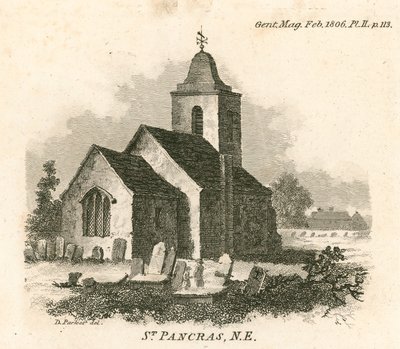 St Pancras Church, London; utsikt mot nord øst av English School
