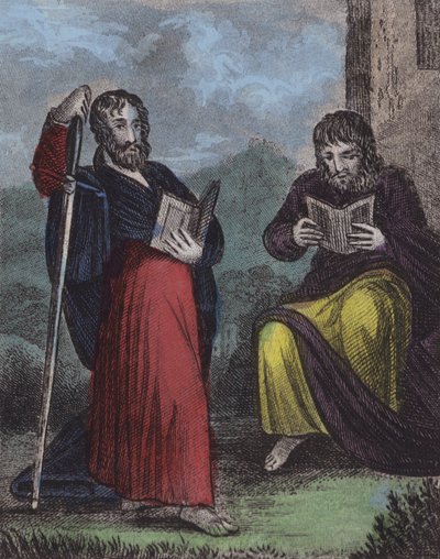 St Paul, Timothy (farget gravering) av English School