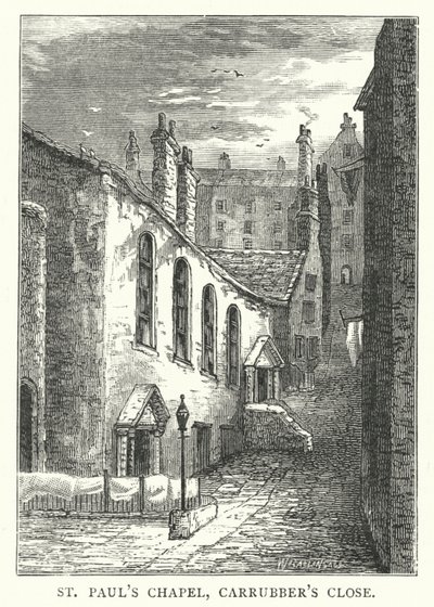 St Paul's Chapel, Carrubber's Close (gravering) av English School