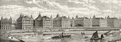 St. Thomas's Hospital i det nittende århundre, fra 'London Pictures: Drawn with Pen and Pencil', av pastor Richard Lovett, utgitt 1890 av English School