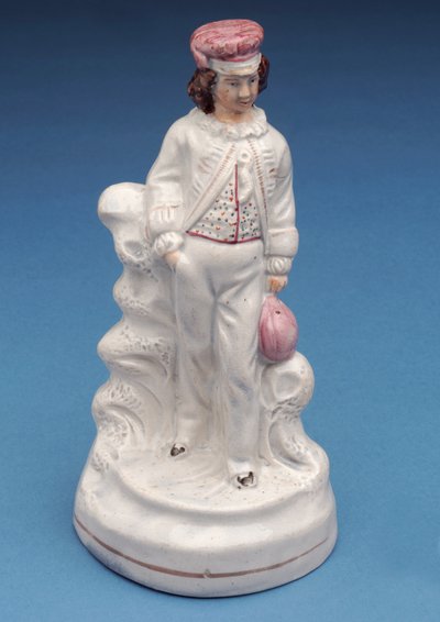 Staffordshire-figur av en Rugby School-gutt, ca. 1860 (keramikk) av English School