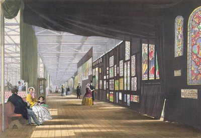 Stained Glass Gallery, fra Dickinsons Comprehensive Pictures of the Great Exhibition of 1851, publisert 1854 av English School