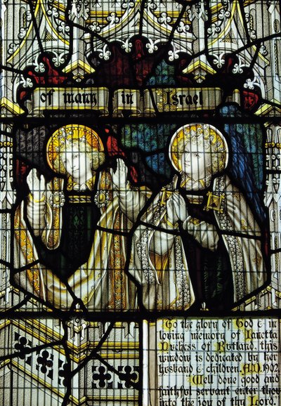 Glassmaleri dedikert til Janetta, 7. hertuginne av Rutland, South Transept av English School