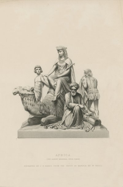 Statue som viser Afrika som pryder Albert-minnesmerket av English School