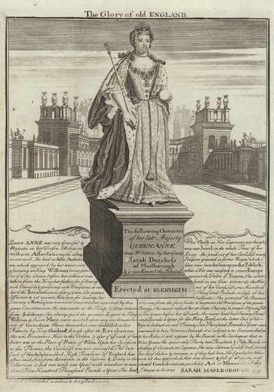 Statue av Anne, dronning av Storbritannia av English School