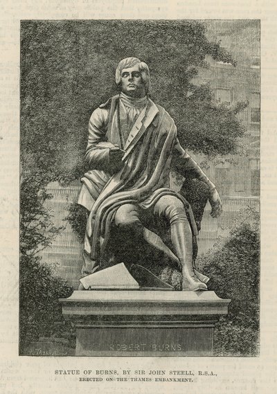 Statue of Burns, av Sir John Steell av English School