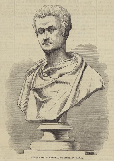 Statue von Campbell, von Patrick Park (Gravur) von English School