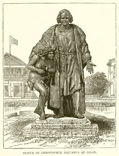 Statue av Christopher Columbus ved Colon av English School