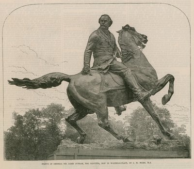 Statue av general Sir James Outram, for Calcutta, nå i Waterloo Place av English School
