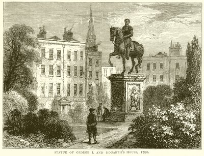 Statue av George I. og Hogarths House av English School