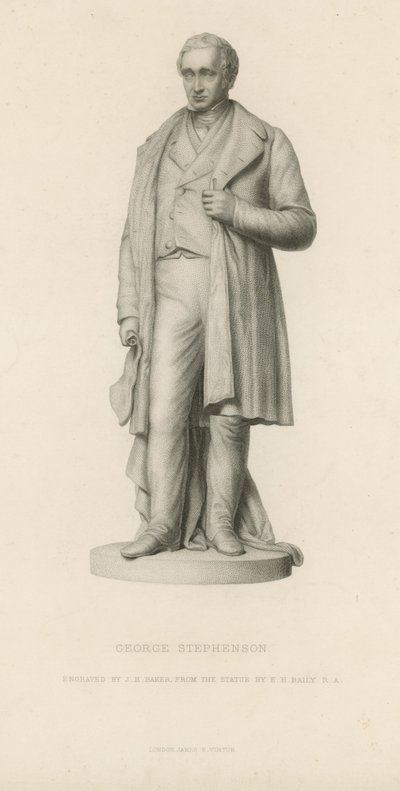 Statue av George Stephenson av English School