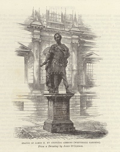 Statue av James II av Grinling Gibbons av English School