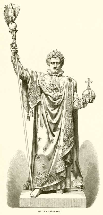 Statue av Napoleon av English School
