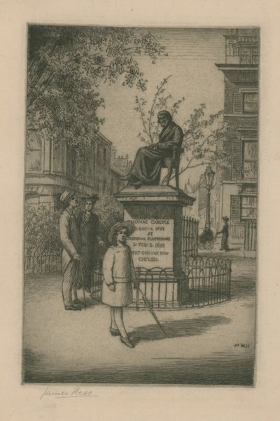 Statue av Thomas Carlyle av English School