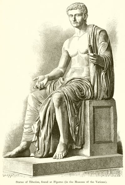 Statue av Tiberius, funnet ved Piperno av English School
