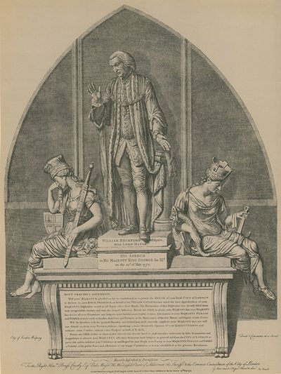 Statue av William Beckford i Guildhall, London av English School