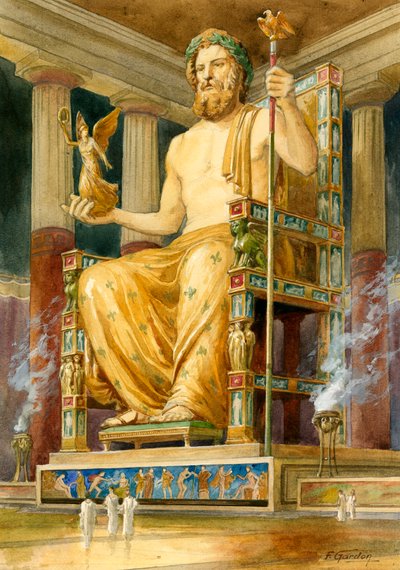 Statue av Zevs ved Olympia av English School