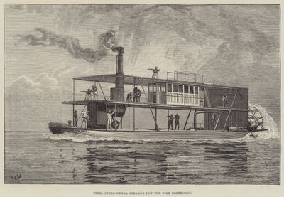 Steel-hekkhjulsdamper for Nile-ekspedisjonen (gravering) av English School