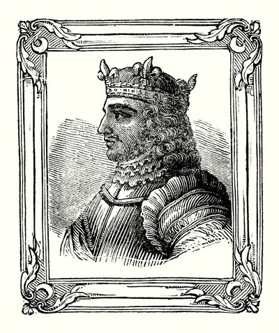 Stephen ble født i 1104, kronet i 1135 og døde i 1154 (gravering) av English School