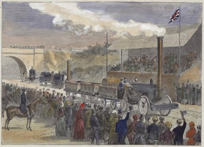 Stephensons Rocket kom først i lokomotivkonkurransen på Rainhill i 1829 av English School