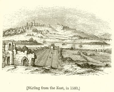 Stirling fra øst, i 1560 av English School