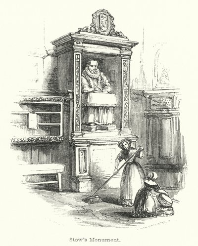 Stow's Monument (gravering) av English School