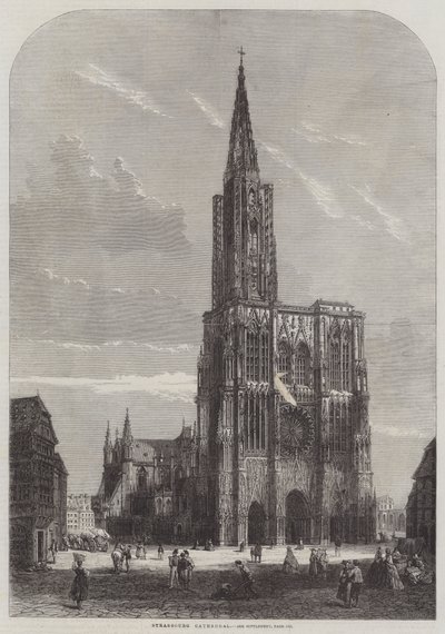 Strasbourg katedral (gravering) av English School