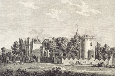 Strawberry Hill: North Front, 1784 av English School