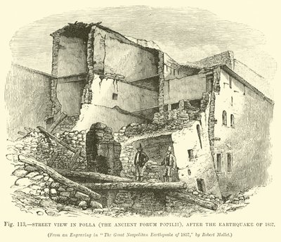 Gatevisning i Polla (det gamle Forum Popilii), etter jordskjelvet i 1857 av English School