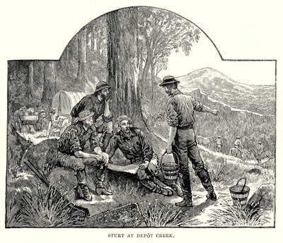 Sturt ved Depot Creek (gravering) av English School