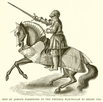Rustningsdrakt presentert av keiser Maximilian til Henry VIII av English School