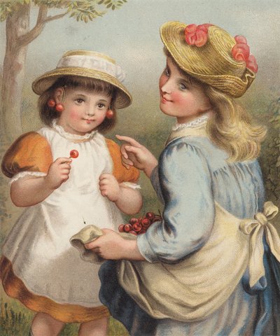 Sommerøredobber (chromolitho) av English School