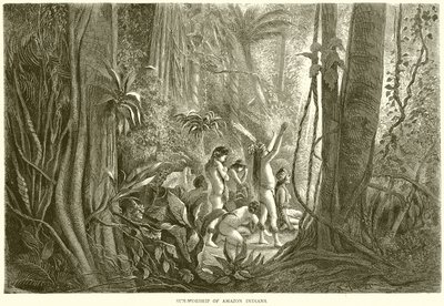 Sol-tilbedelse av Amazonas-indianere av English School