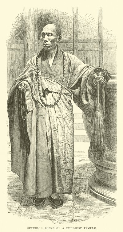 Superior Bonze av et buddhistisk tempel av English School