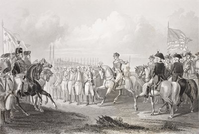 Overgivelse av Lord Cornwallis i Yorktown, Virginia, 19. oktober 1781, fra 