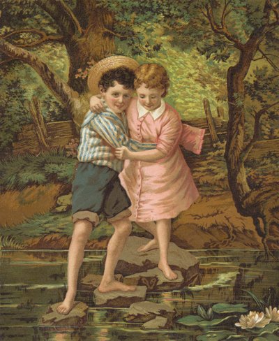 Kjærester (kromolitho) av English School